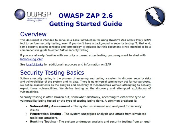 OWASP ZAP 2.6 Getting Started Guide